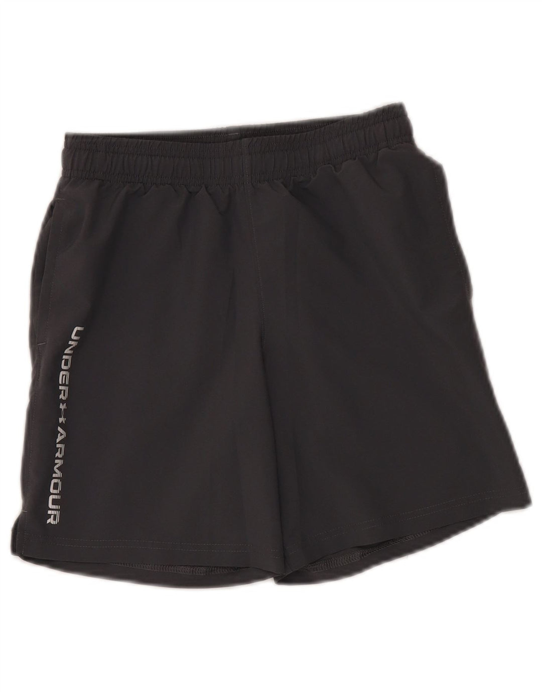 Shorts esportivos gráficos Under Armour Boys 9-10 anos cinza médio poliéster