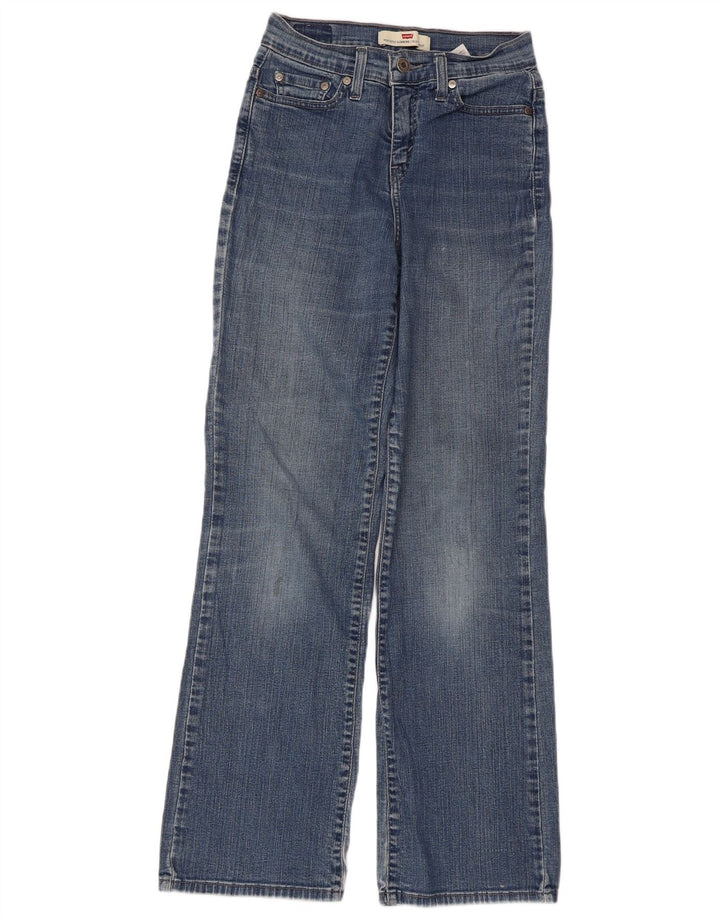 Calça jeans feminina Levi's 512 Perfectly Slimming Bootcut W26 L30 azul algodão