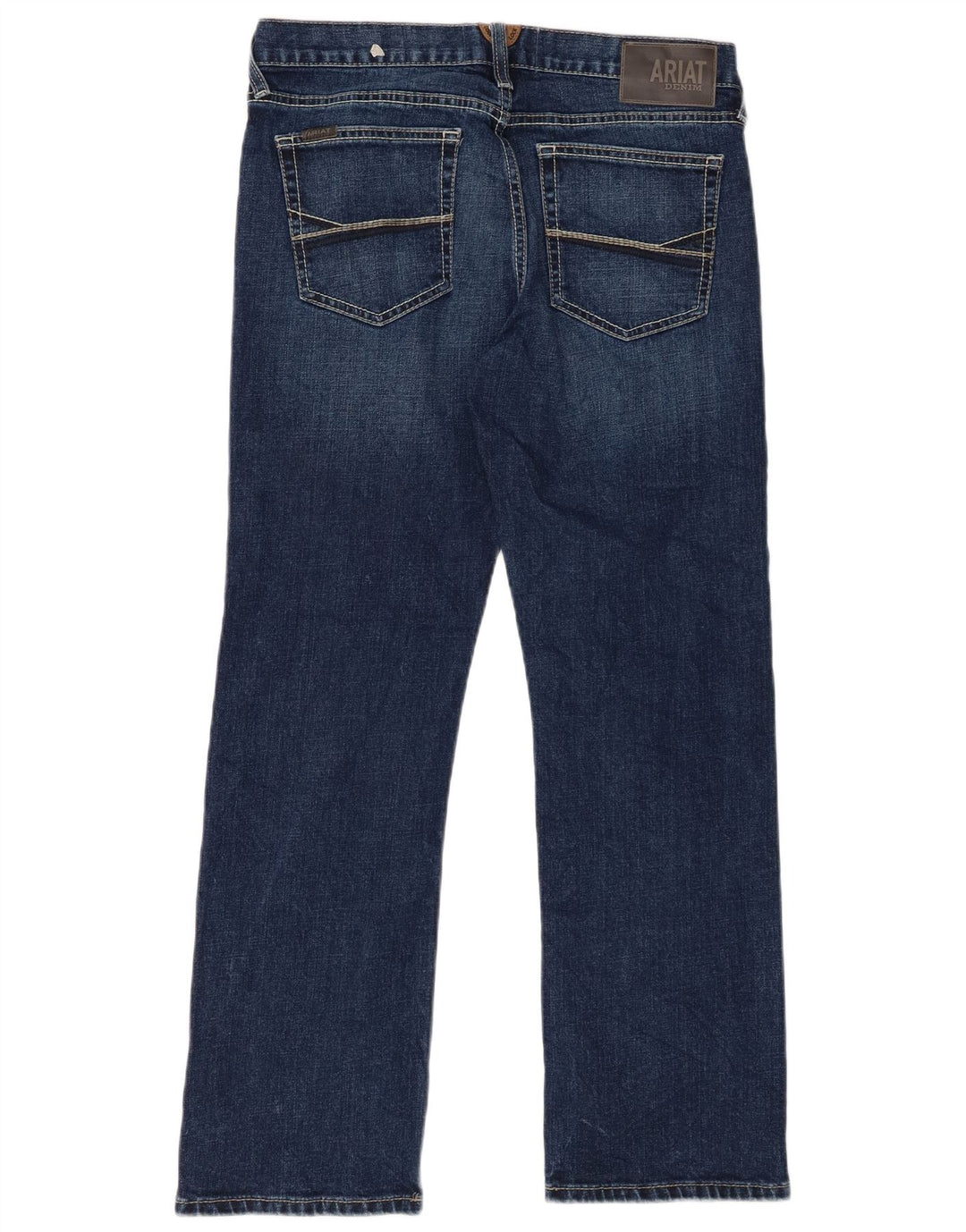 Calça jeans reta masculina ARIAT slim fit W33 L30 algodão azul
