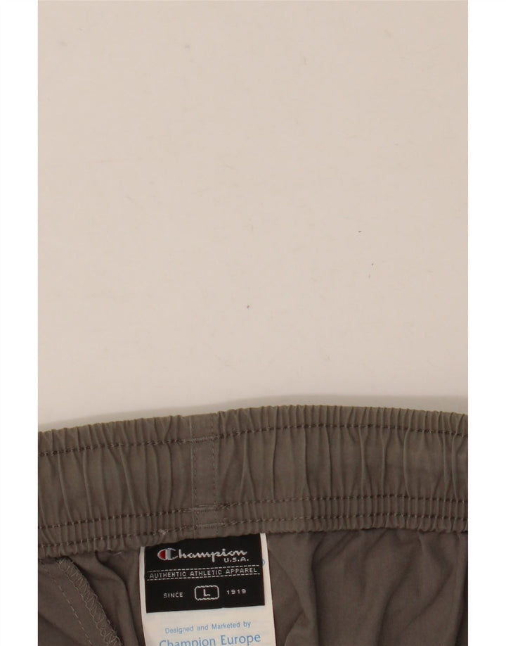 Calça de treino masculina Capri Champion grande algodão cinza