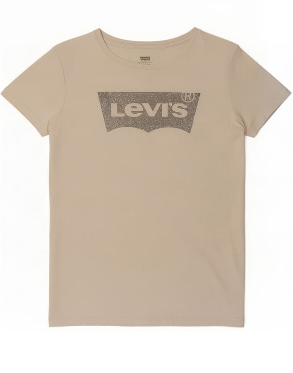 Camiseta feminina gráfica Levi's UK 14 grande branca