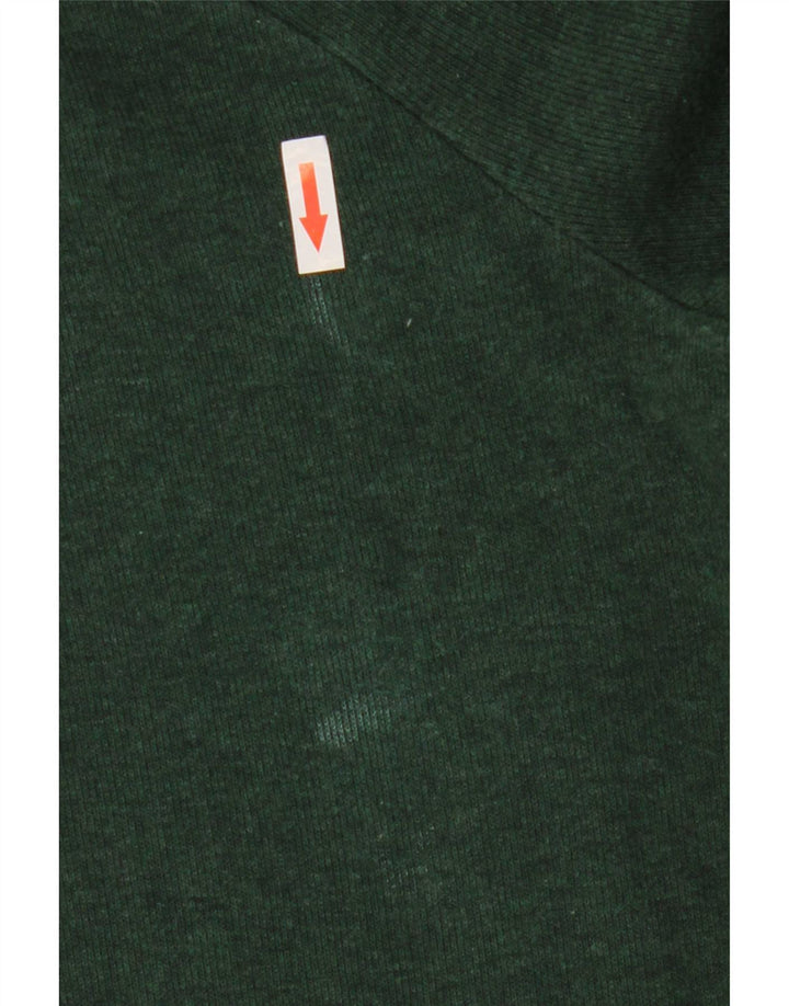 Suéter masculino Gant com zíper e gola em algodão verde grande