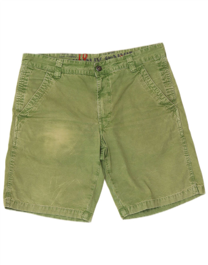 Murphy & Nye Mens Chino Shorts W34 Grande Algodão Verde