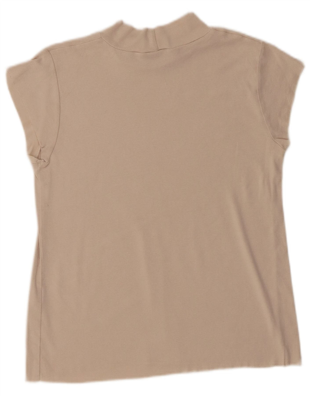Camiseta feminina Zara UK 12 algodão bege médio