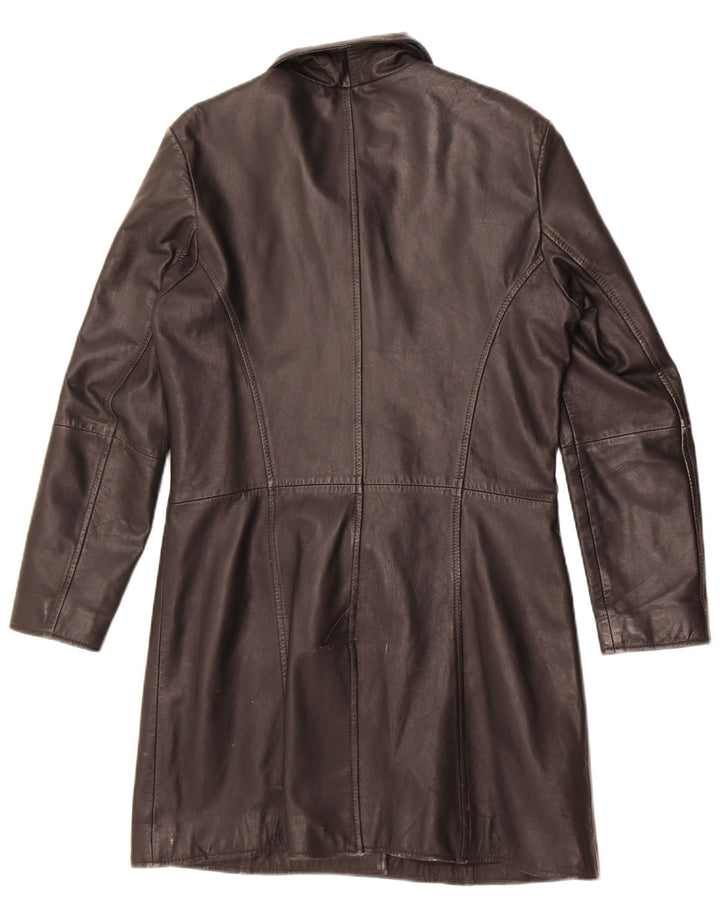 Casaco de couro feminino Gipsy UK 12 marrom médio