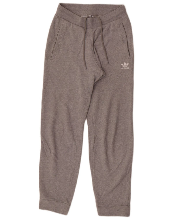 Adidas Womens Tracksuit Calças Joggers UK 4 XS Cinza Algodão
