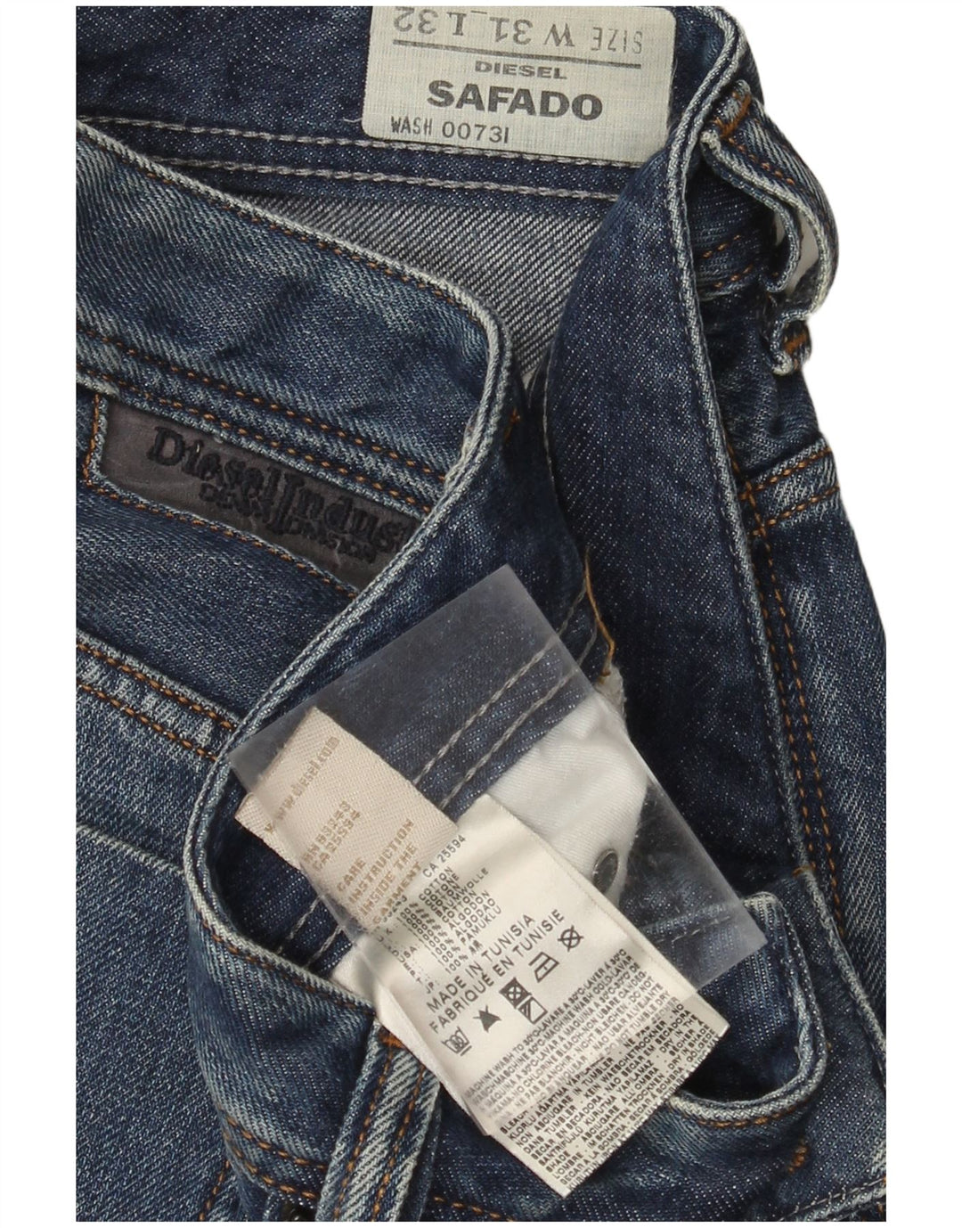 Diesel Masculino Safado Straight Jeans W31 L29 Azul Algodão