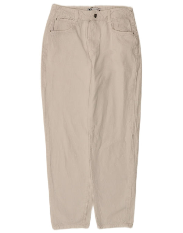 Calça jeans feminina cintura alta Zara EU 40 médio W30 L27 branco