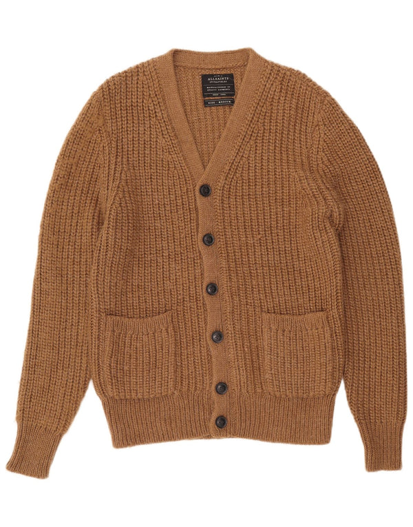 Suéter cardigã masculino All Saints médio marrom acrílico