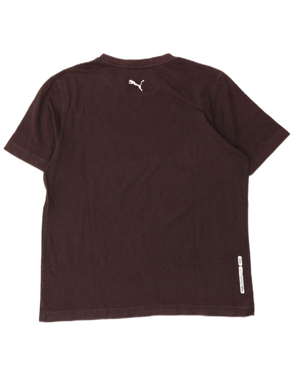 Puma Mens Graphic T-Shirt Top Grande Algodão Marrom