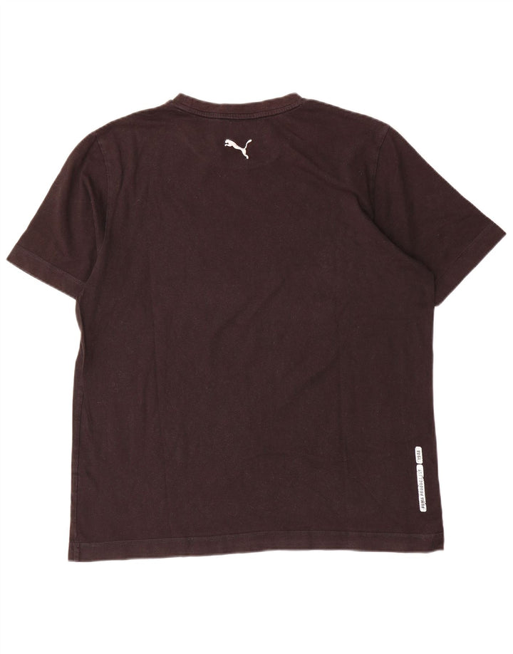 Puma Mens Graphic T-Shirt Top Grande Algodão Marrom