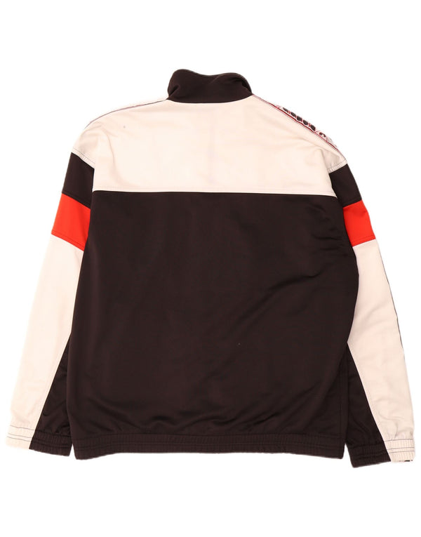 Diadora Mens Graphic Tracksuit Top Jacket Tamanho 38 Médio Preto Colourblock