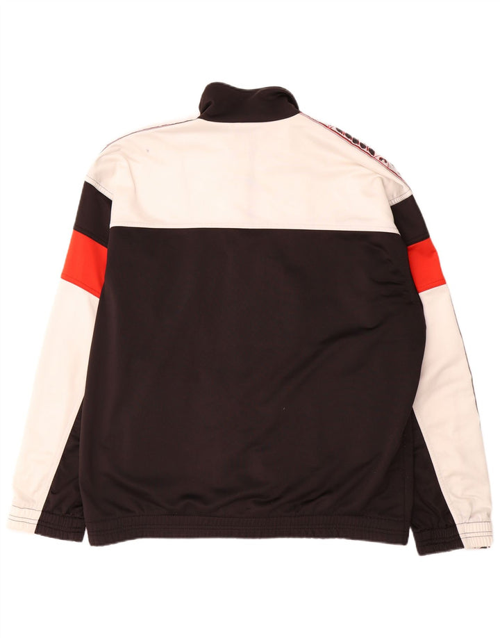 Diadora Mens Graphic Tracksuit Top Jacket Tamanho 38 Médio Preto Colourblock