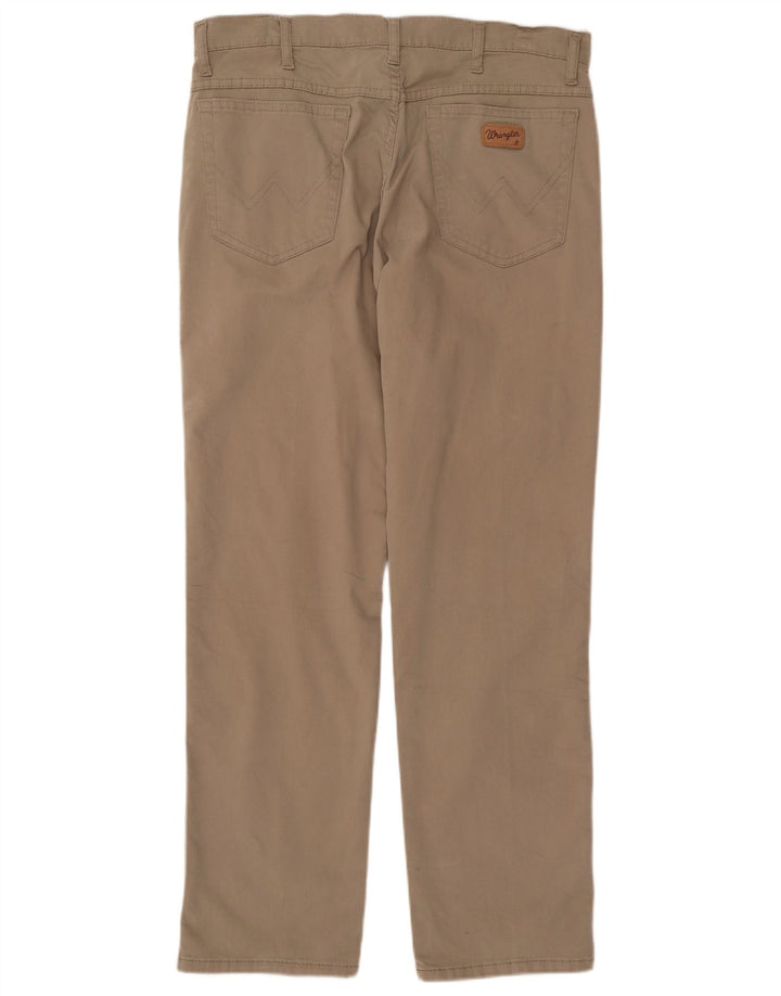Calça casual reta masculina WRANGLER W34 L30 algodão verde