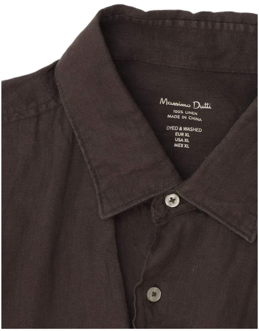 Camisa masculina MASSIMO DUTTI XL linho cinza