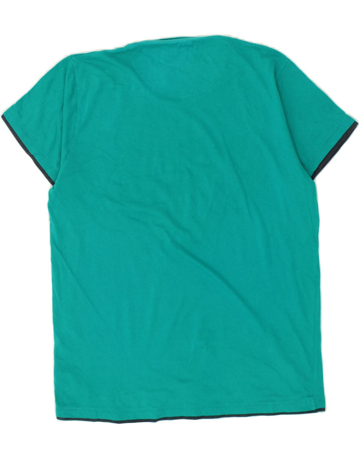 JACK & JONES Mens Graphic T-Shirt Top 2XL Turquoise Cotton Vintage Jack & Jones and Second-Hand Jack & Jones from Messina Hembry 