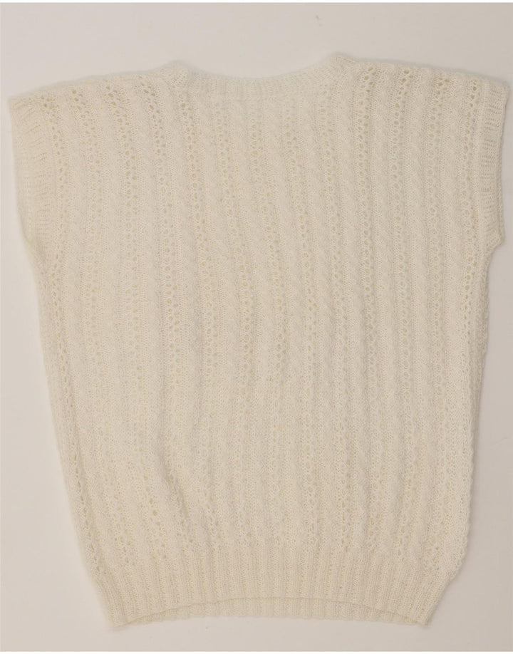 VINTAGE Womens Vest Tank Top UK 18 XL White Vintage Vintage and Second-Hand Vintage from Messina Hembry 