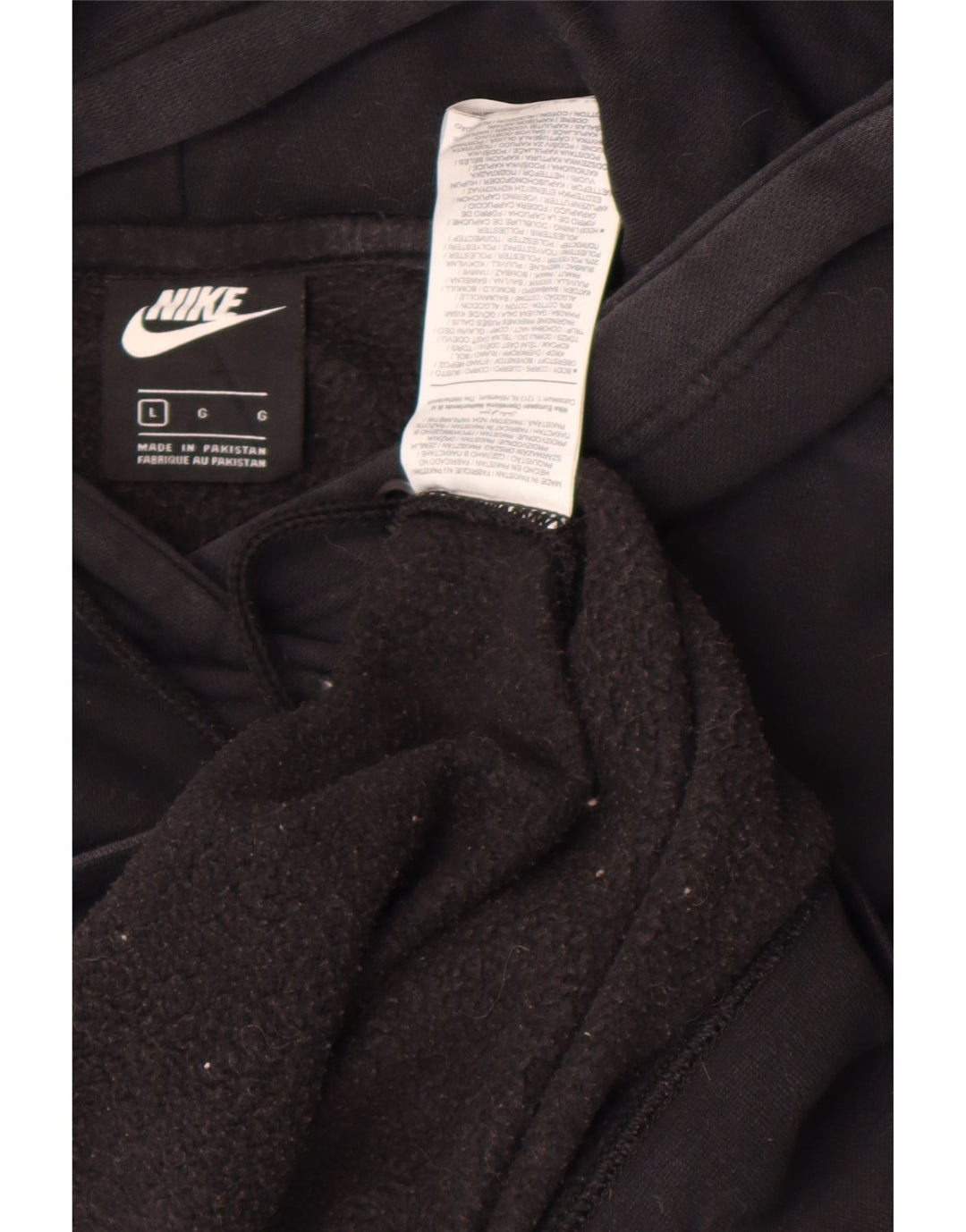 Jumper com capuz Nike feminino oversized UK 16 grande algodão preto
