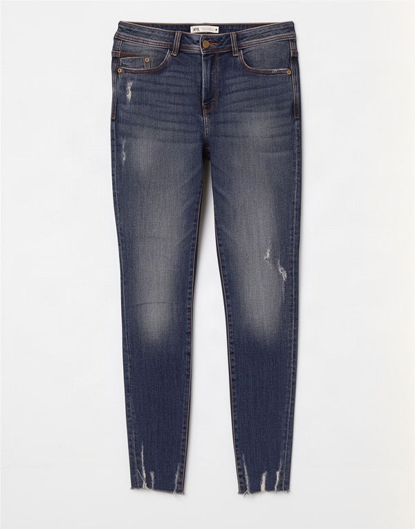 Calça jeans skinny feminina Zara EU 40 médio W30 L28 algodão azul