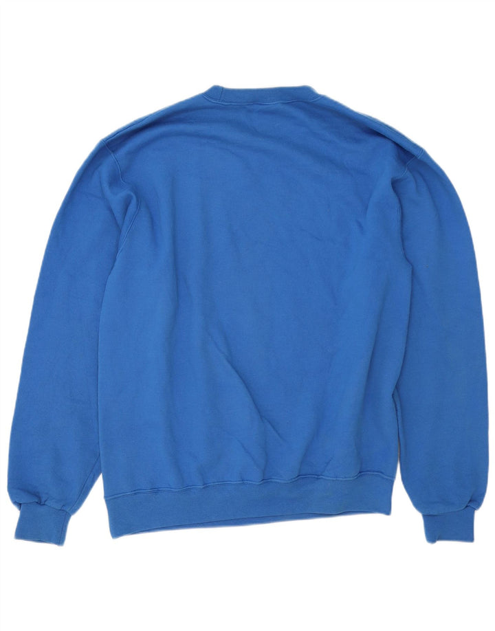 Champion moletom masculino jumper médio azul algodão