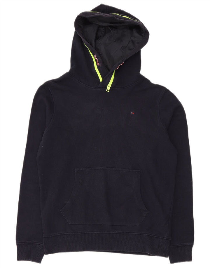 Tommy Hilfiger Meninos moletom com capuz 13-14 anos azul marinho poliéster