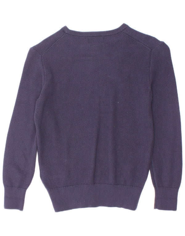 Polo Ralph Lauren Suéter masculino com gola canoa 6-7 anos algodão azul marinho