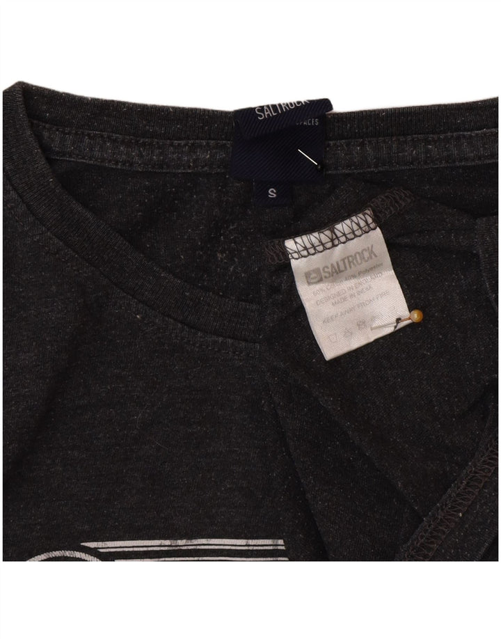 Camiseta masculina gráfica Saltrock Top pequeno algodão cinza