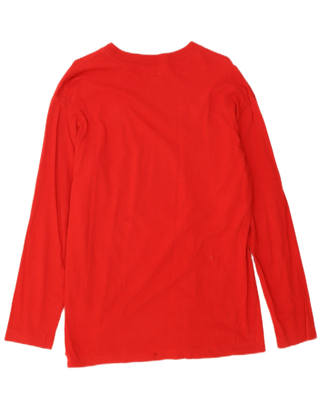 Top masculino BENETTON manga comprida grande algodão vermelho