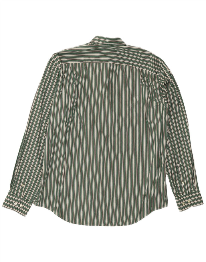 Camisa masculina Lacoste tamanho 42 listrado verde grande