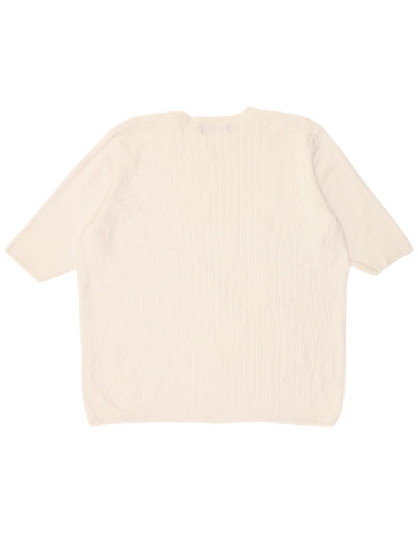 Camiseta feminina Marks & Spencer UK 18 XL branca