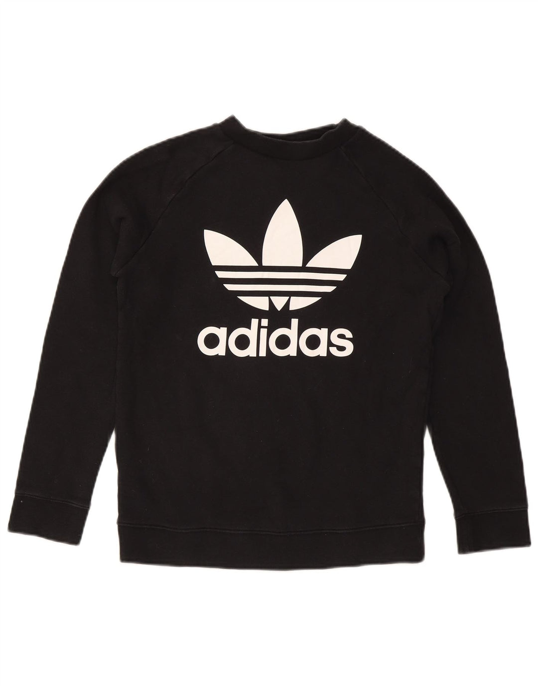 Adidas feminino gráfico moletom jumper reino unido 12 médio preto