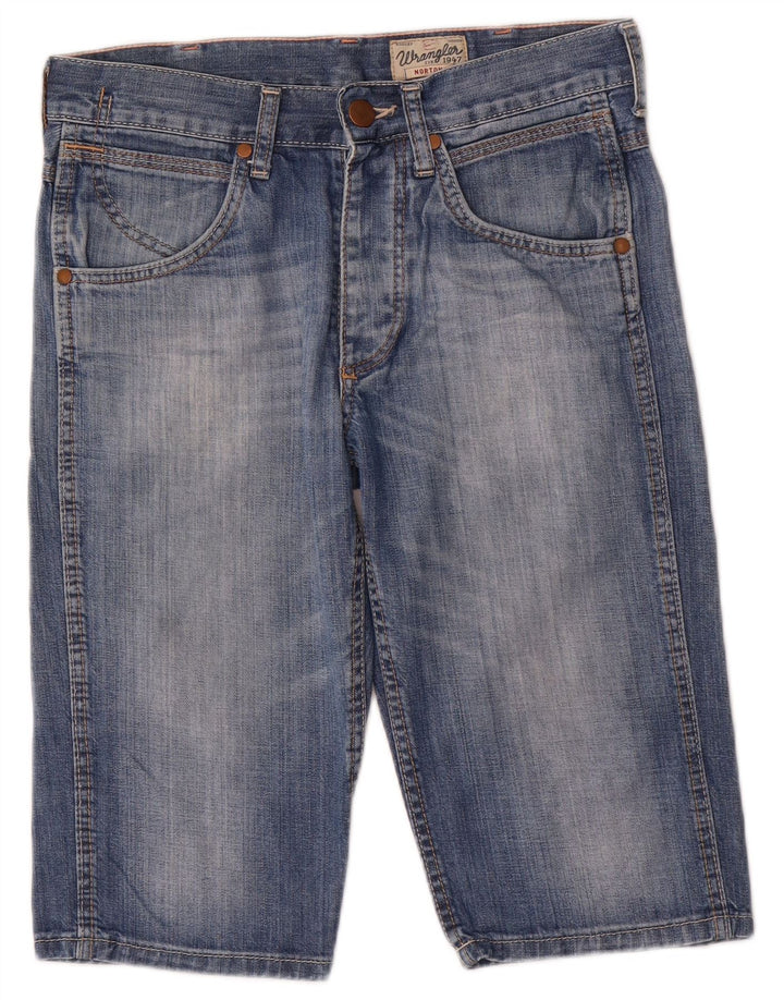 Shorts jeans masculino WRANGLER Norton W29 pequeno azul algodão