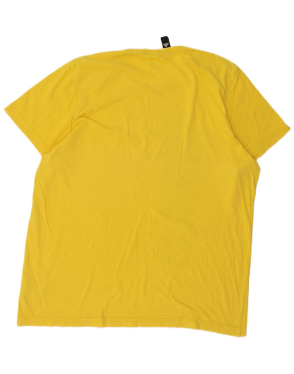 Adidas Mens Graphic T-Shirt Top XL Yellow Cotton