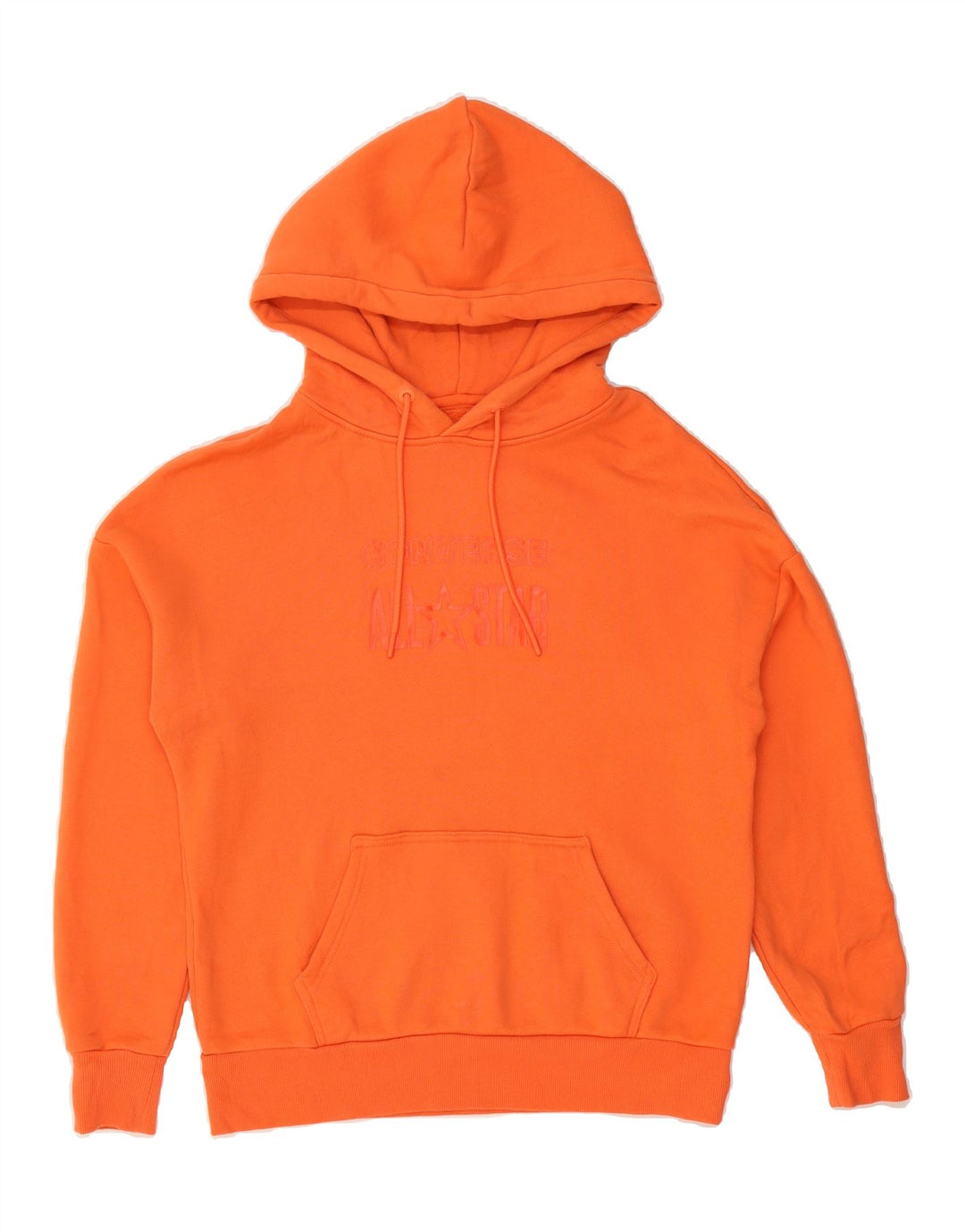 CONVERSE Mens Graphic Hoodie Jumper XS Orange Cotton Vintage Converse and Second-Hand Converse from Messina Hembry 