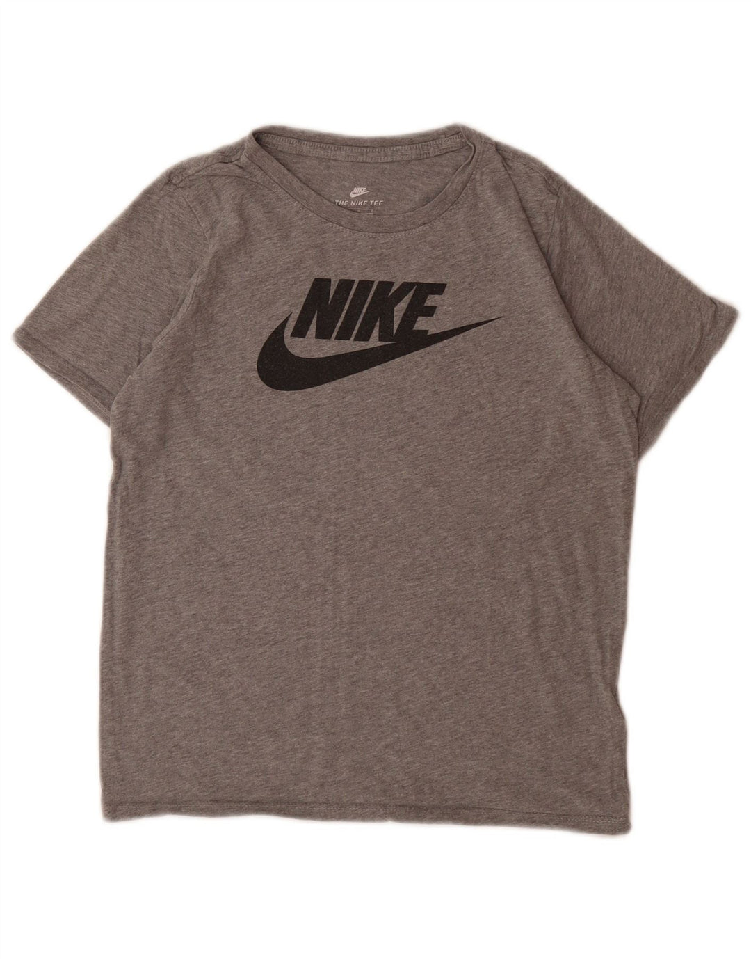 Camiseta NIKE masculina com corte atlético gráfico 12-13 anos grande algodão cinza