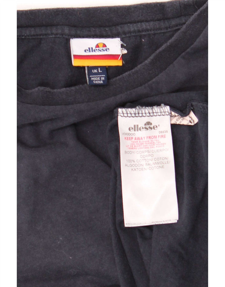 Camiseta masculina Ellesse Top grande algodão azul marinho