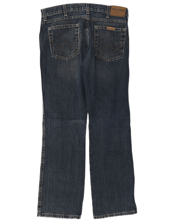 Wrangler Mens Bootcut Jeans W32 L32 Azul Marinho Algodão