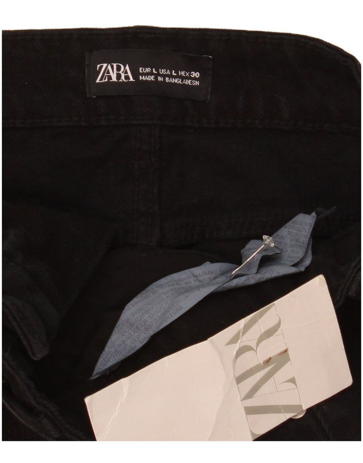 Saia jeans feminina Zara grande W30 algodão preto