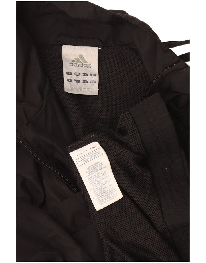 Adidas Mens Tracksuit Top Jacket UK 36/38 Pequeno Poliéster Preto