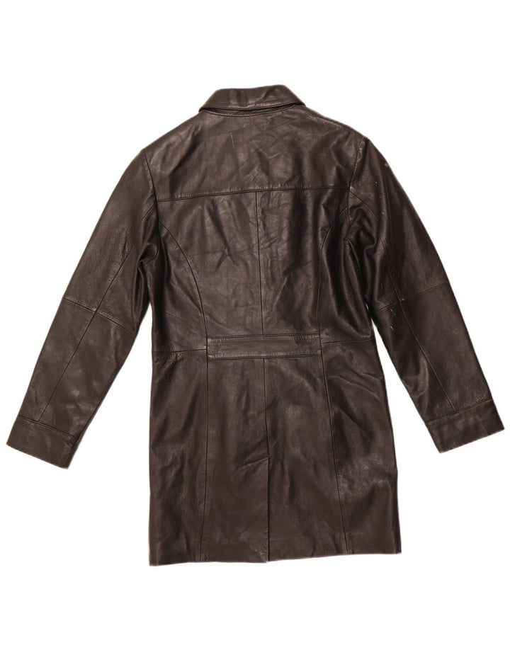 Casaco de couro feminino HUDSON US 8 couro preto médio
