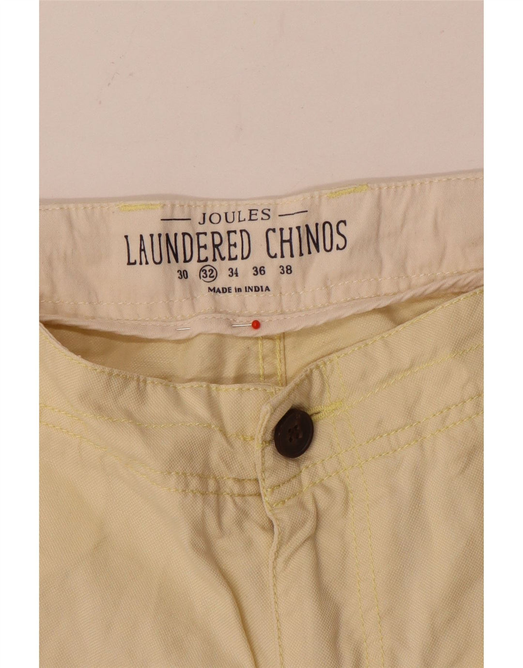 JOULES Mens Chino Shorts W32 Médio Amarelo