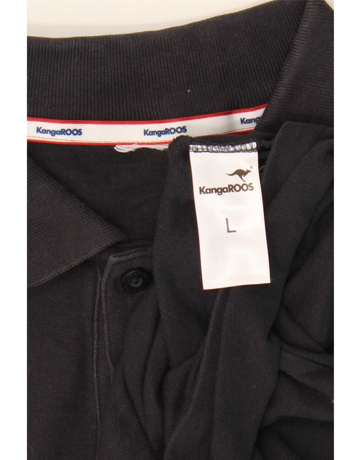 Camisa polo masculina Kangaroos grande algodão azul marinho
