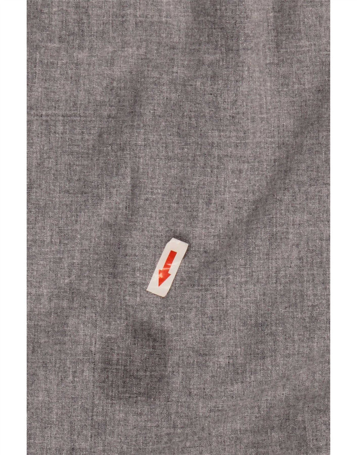 Camisa masculina Benetton grande algodão cinza