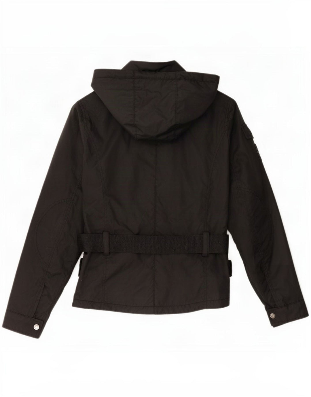 Jaqueta utilitária feminina com capuz Refrigue UK 12 nylon preto médio