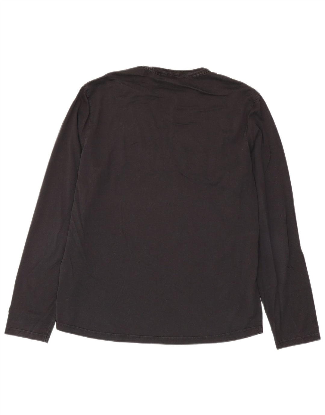 Hugo Boss Mens Graphic Top Manga Longa Médio Algodão Preto