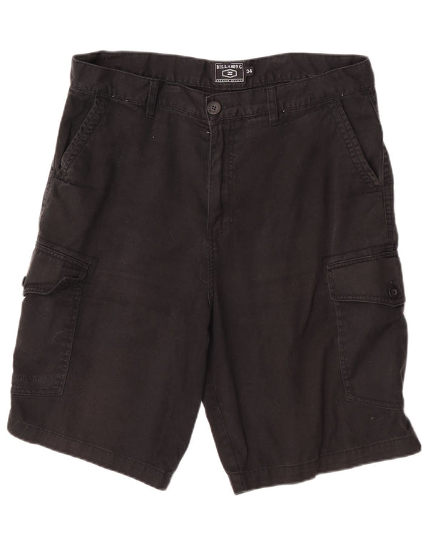 Shorts cargo masculino Billabong W34 grande algodão preto