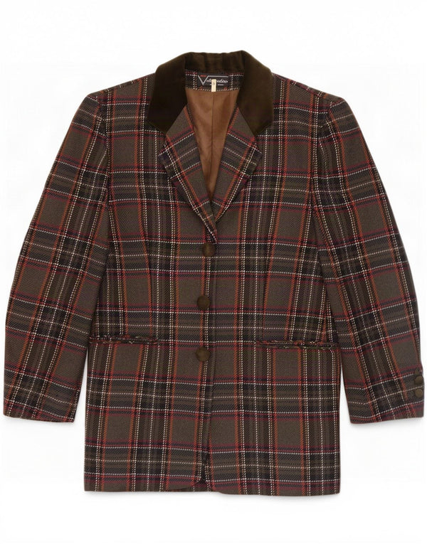 Jaqueta blazer feminina Clementino com 3 botões IT 42 xadrez médio multicolorido