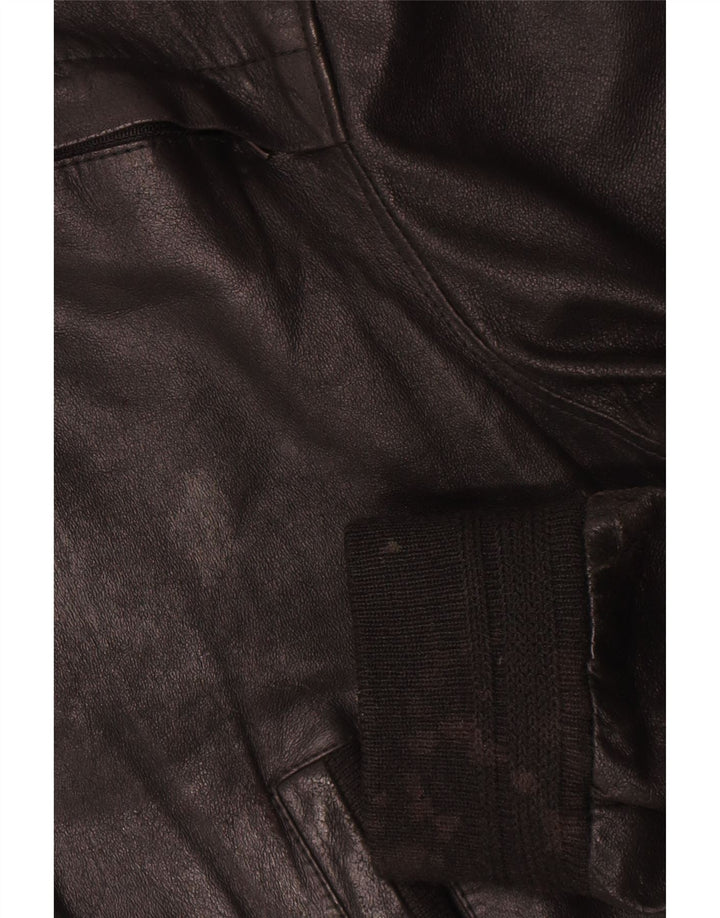 Jaqueta de couro masculina vintage IT 52 XL couro preto