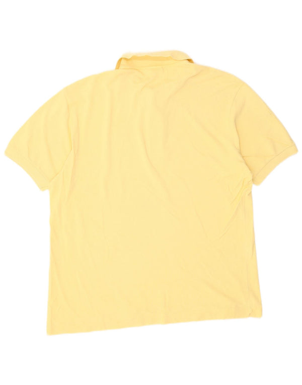 Camisa polo masculina Lacoste tamanho 6 XL algodão amarelo