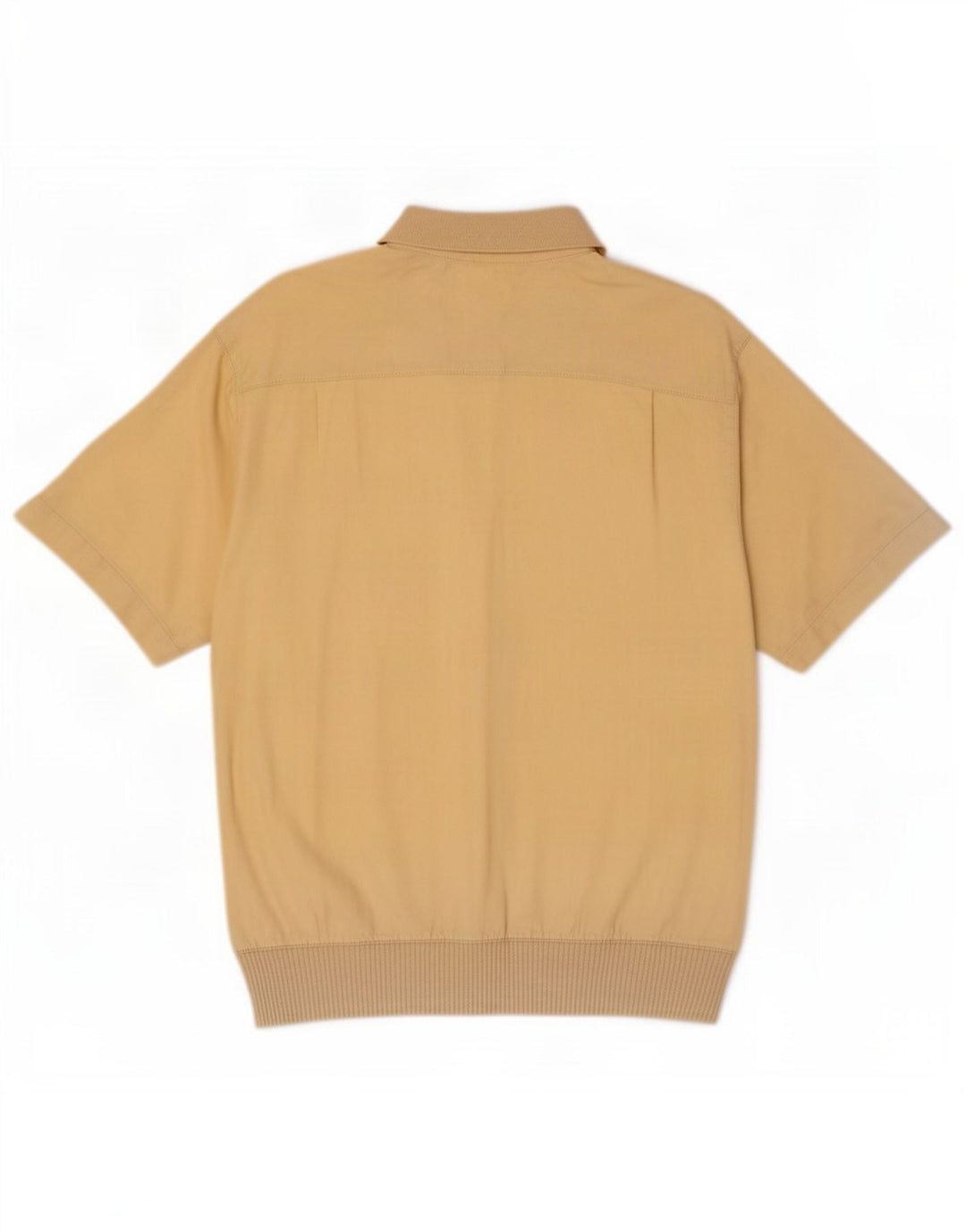 Camisa pulôver masculina de manga curta Malagrida algodão amarelo médio